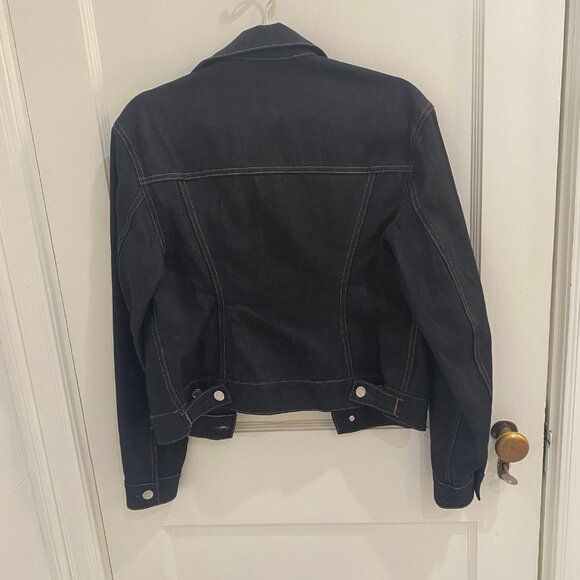 Helmut Lang Dark Denim Button-Up Trucker Jacket, XS, NWT - Picture 8 of 10